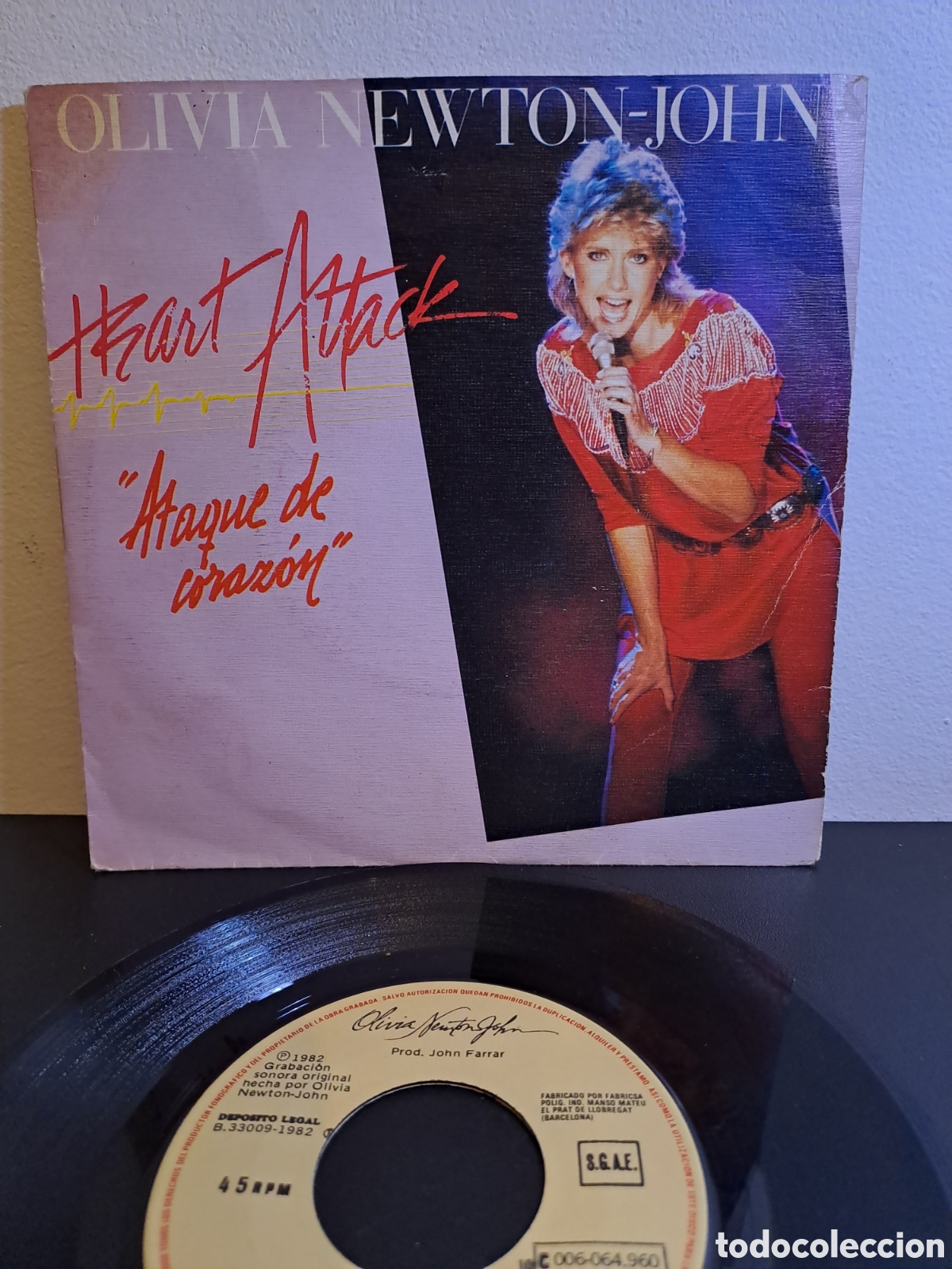 Discos de vinilo: ***Olivia Newton-John&nbsp;&ndash;&nbsp;Heart Attack = Ataque De Coraz&oacute;n - Foto 1
