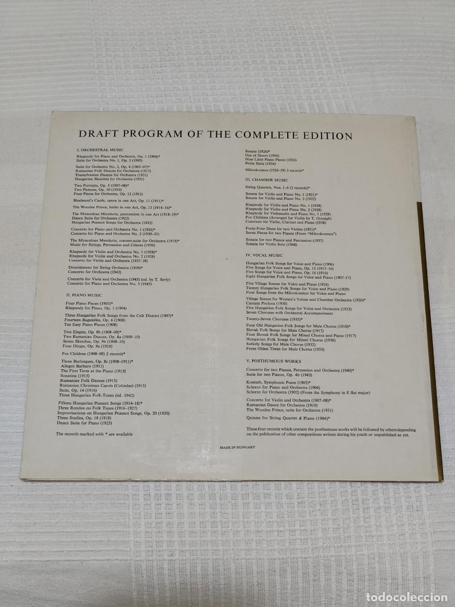 Discos de vinilo: Bart&oacute;k B&eacute;la - Rhapsody No I. y II - Foto 2
