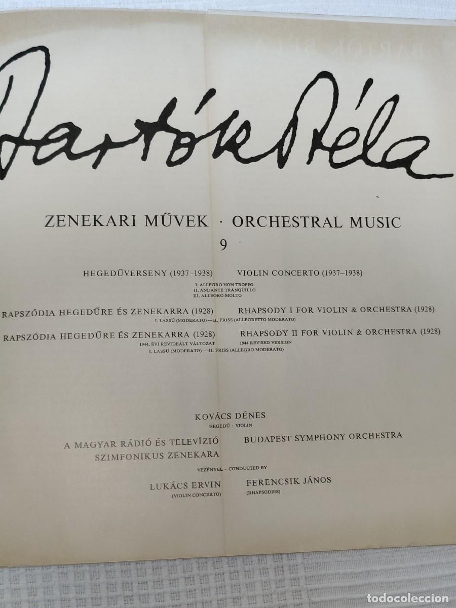 Discos de vinilo: Bart&oacute;k B&eacute;la - Rhapsody No I. y II - Foto 3