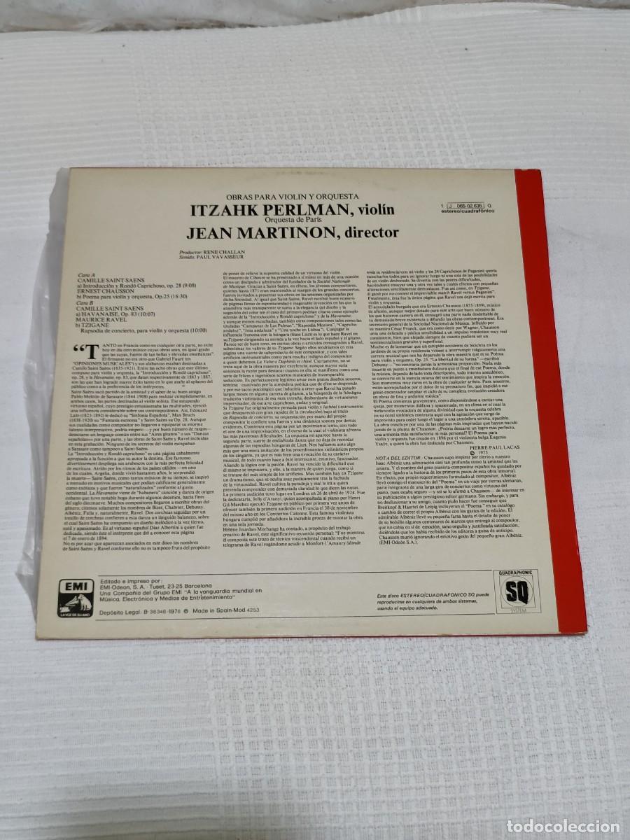 Discos de vinilo: Itzhak Perlman - Introduction y Rondo - Foto 2
