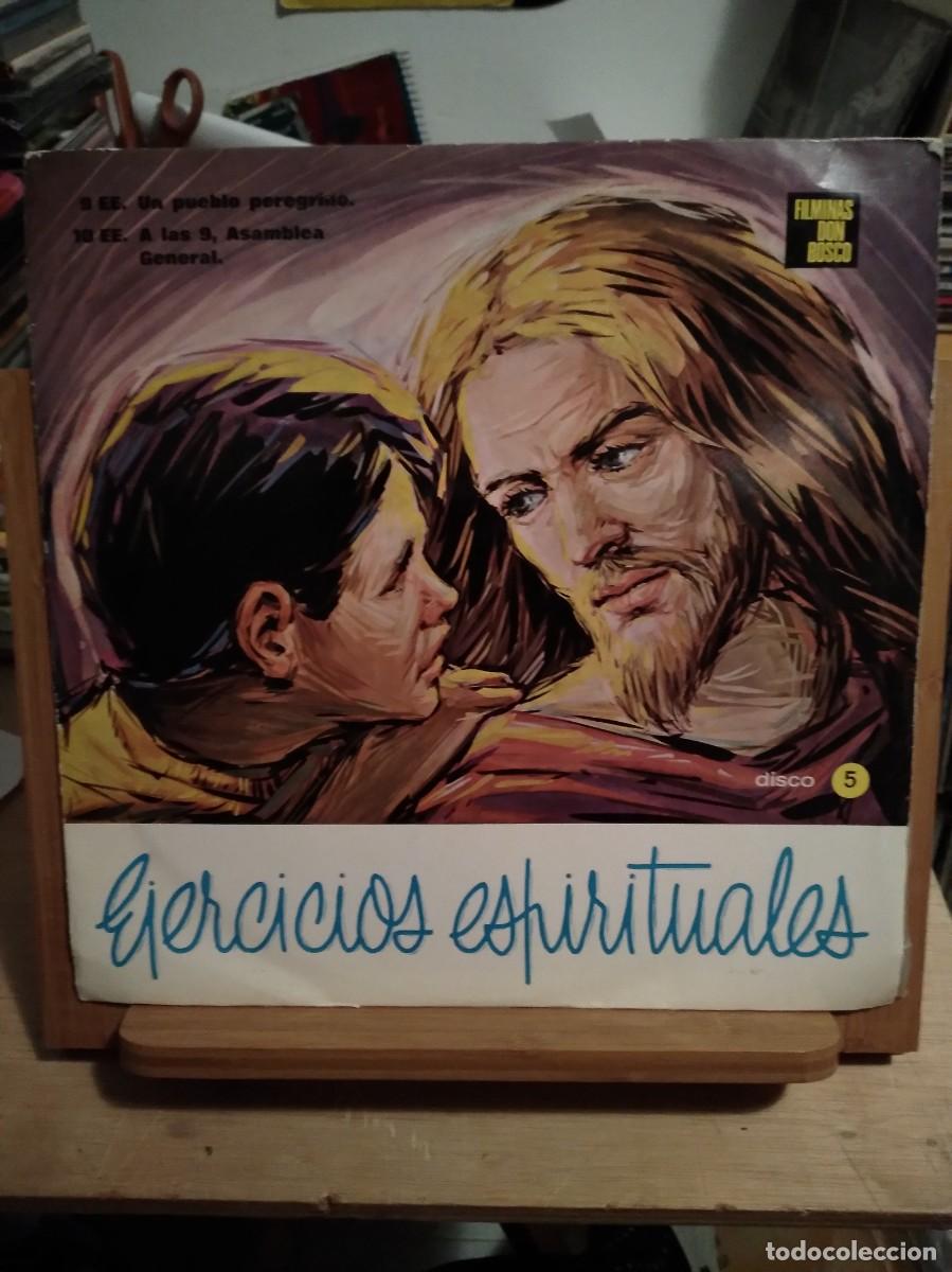 Discos de vinilo: EJERCICIOS ESPIRITUALES-DISCO 5-FILIMINAS DON BOSCO-UN PUEBLO PEREGRINO-