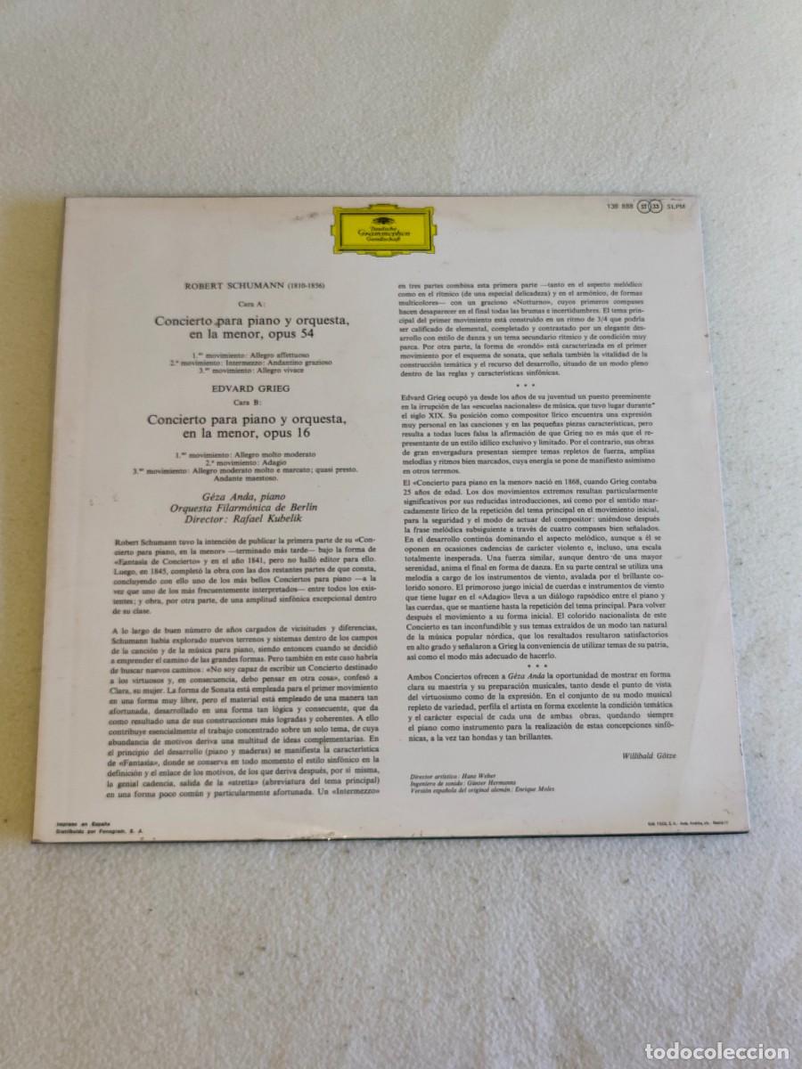 Discos de vinilo: Schumann - Conciertos en La Menor - Foto 2