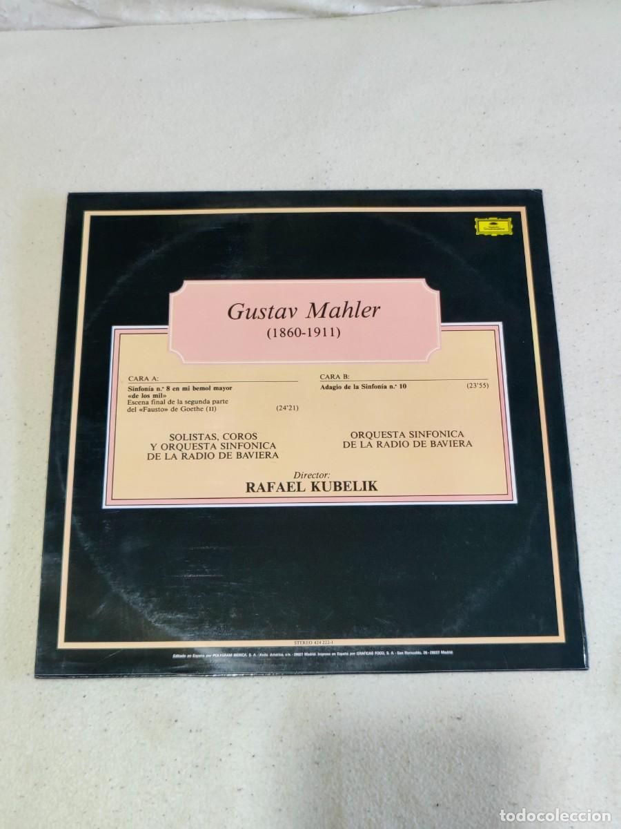 Discos de vinilo: Mahler - Sinfon&iacute;a N&ordm; 8 y 10 - Foto 2