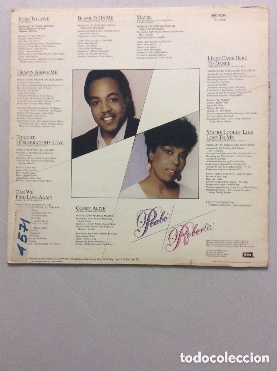 Discos de vinilo: Peabo Bryson & Roberta Flack. Born to love. - Foto 2