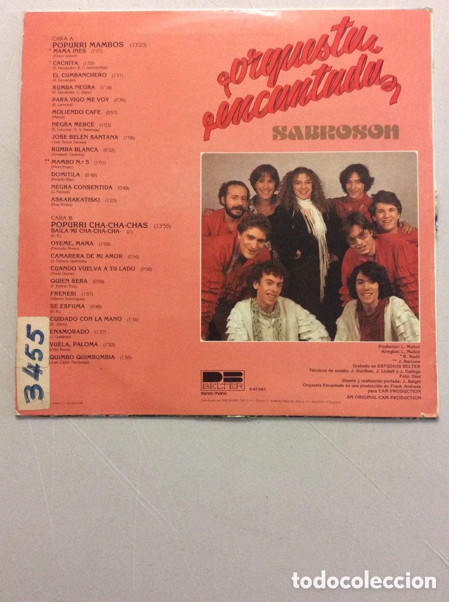 Discos de vinilo: Orquesta Encantada. Sabroson. - Foto 2