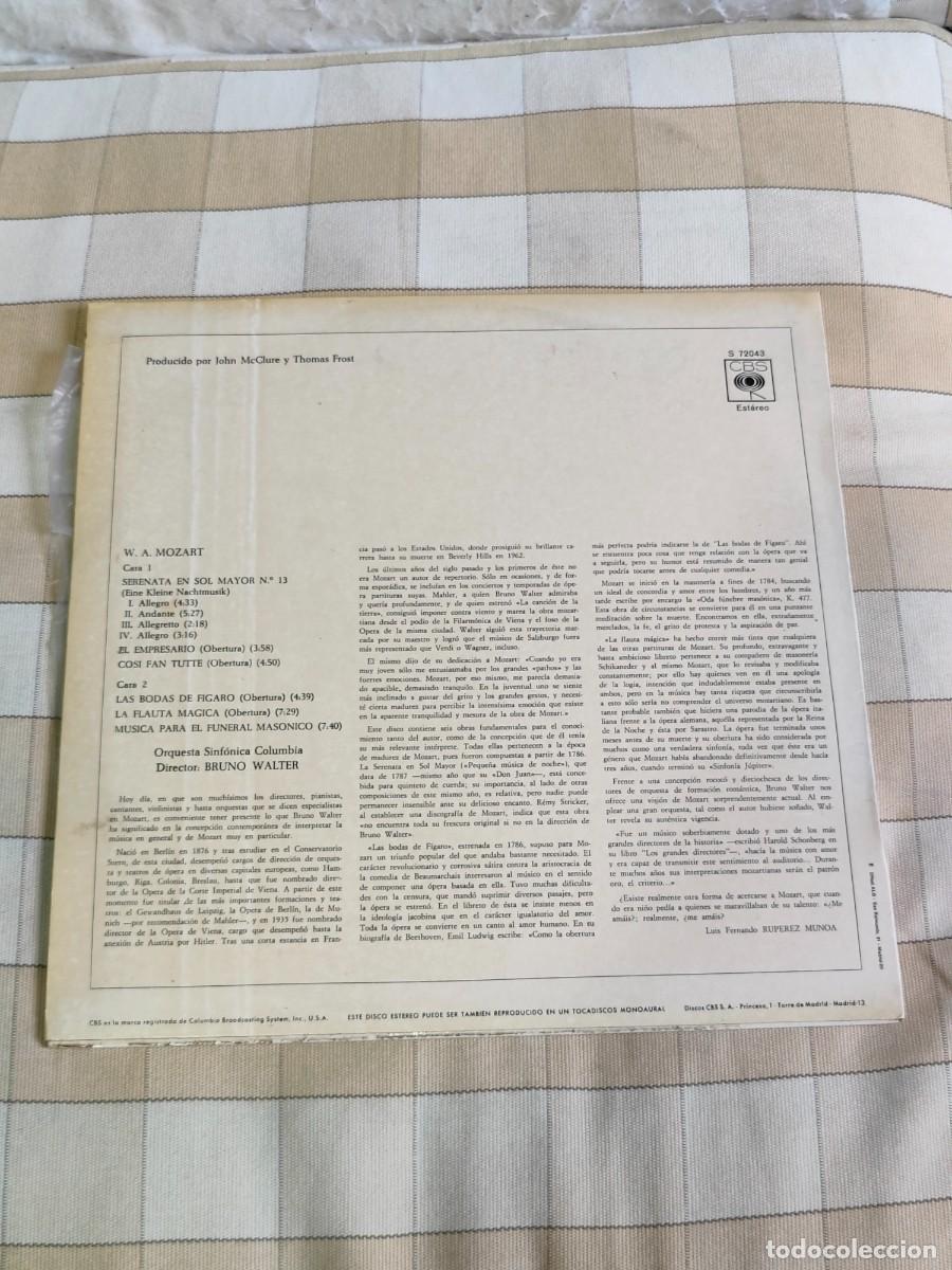 Discos de vinilo: Bruno Walter - Serenata N&ordm;13 en Sol Mayor - Foto 2
