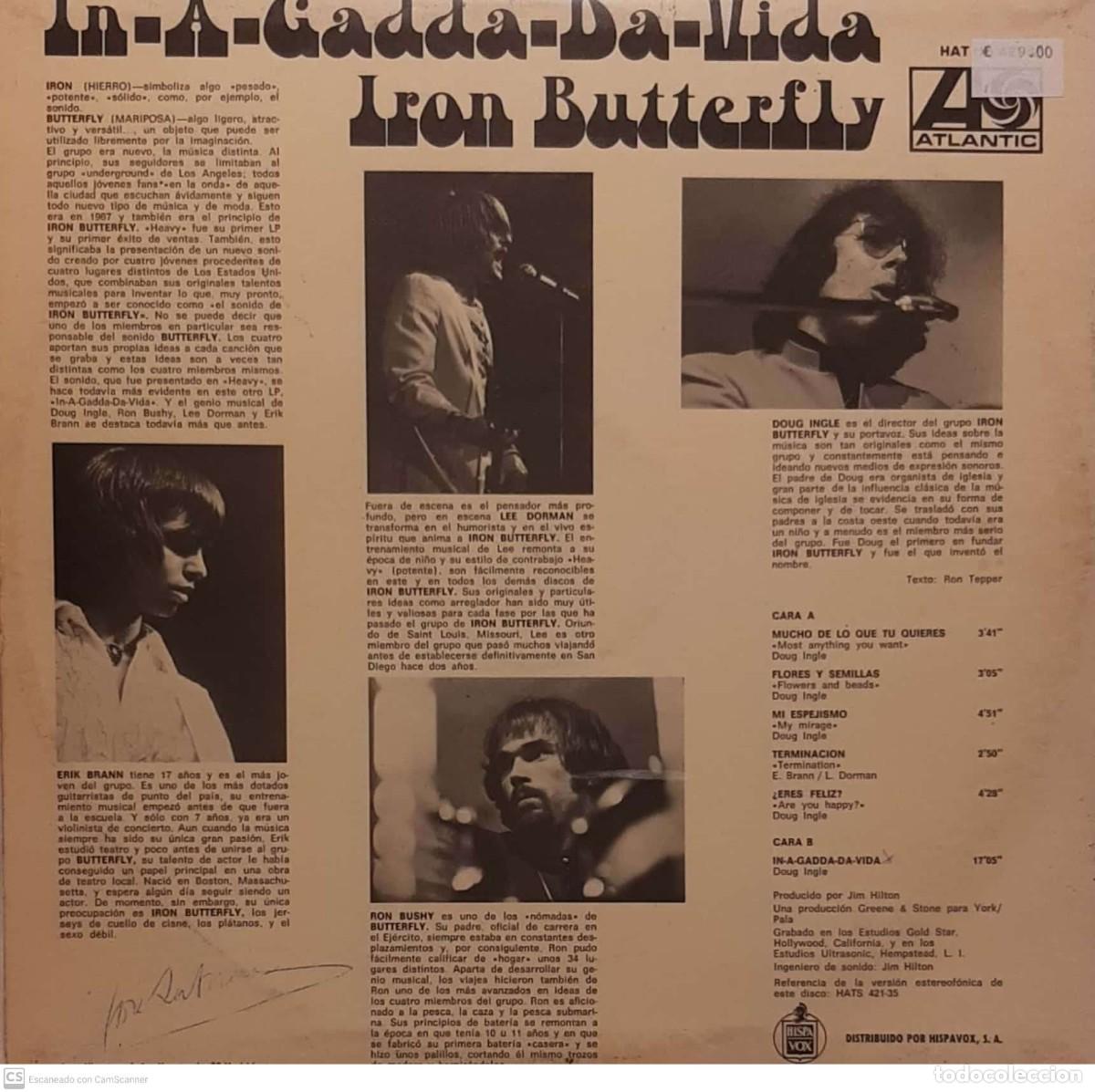 Discos de vinilo: Iron Butterfly &lrm;&ndash; In-A-Gadda-Da-Vida - Foto 2