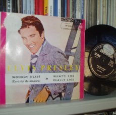 Discos de vinilo: ELVIS PRESLEY 7” WOODEN HEART SPANISH 33 RPM 1961 RCA SPAIN VG++/VG++. Lote 388603289