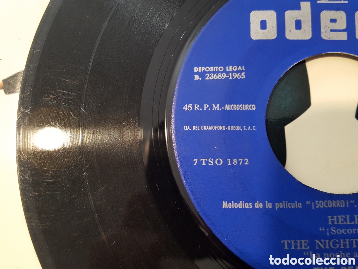 Discos de vinilo: E.P. - Single - The Beatles &ndash; Help! = &iexcl;Socorro! - Odeon &ndash; DSOE 16.675 - Spain - Foto 4