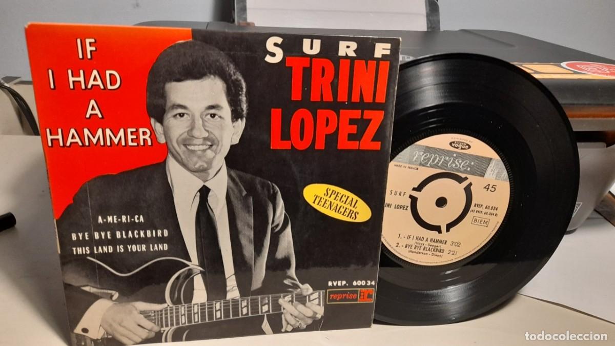 Discos de vinilo: EP TRINI LOPEZ SURF : IF I HAD A HAMMER - Foto 1