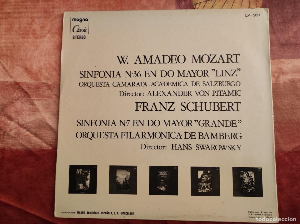 Discos de vinilo: Mozart / Shubert - Alexander von Pitamic - Hans Swarowsky - Foto 2