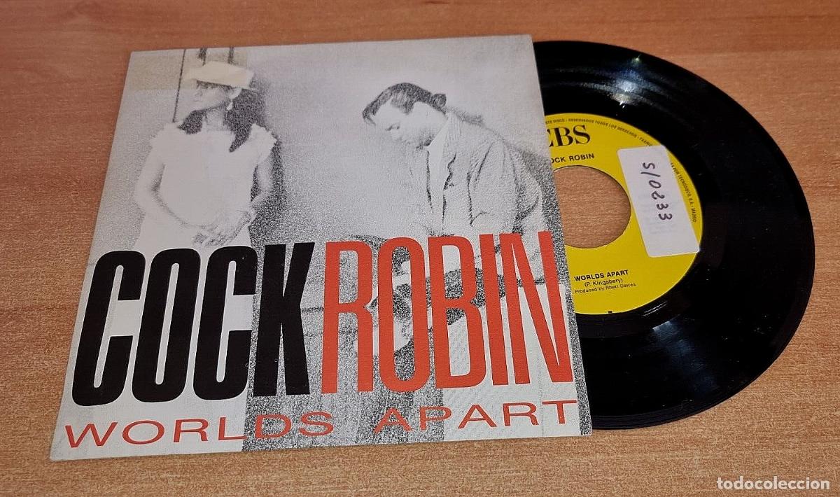 Discos de vinilo: COCK ROBIN Worlds apart 7&rdquo; SINGLE VINILO PROMO DEL A&Ntilde;O 1989 ESPA&Ntilde;A CONTIENE 1 TEMA