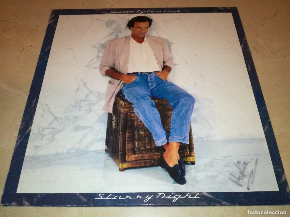 Discos de vinil: JULIO IGLESIAS-STARRY NIGHT-CONTIENE ENCARTE-CON HOJA PROMOCIONAL