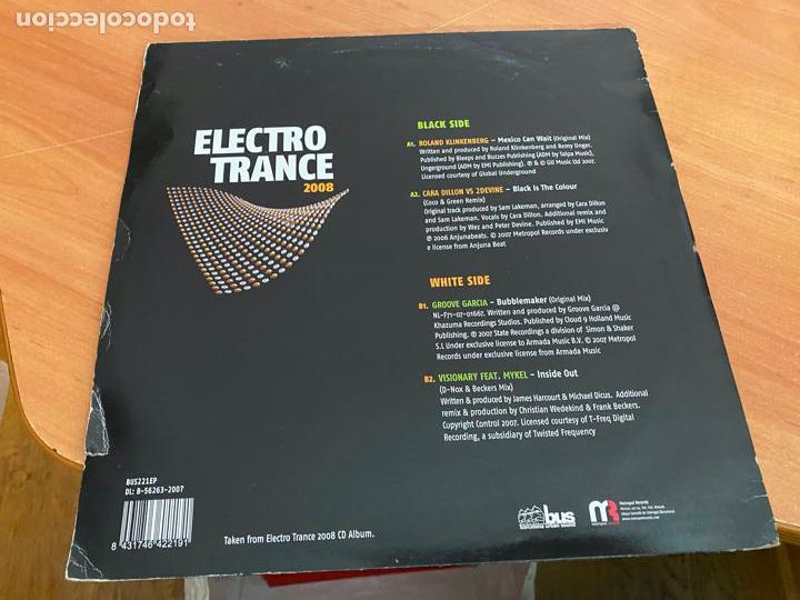 Discos de vinilo: ELECTRO DANCE 2008 VINYL SAMPLER 1) MAXI SINGLE 4 TRACK (G-9) - Foto 3