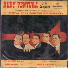 Discos de vinilo: 5º FESTIVAL DE LA CANCION MEDITERRANEA - RUDY VENTURA Y SU CONJUNTO / EP COLUMBIA 1963 RF-6411. Lote 388687079