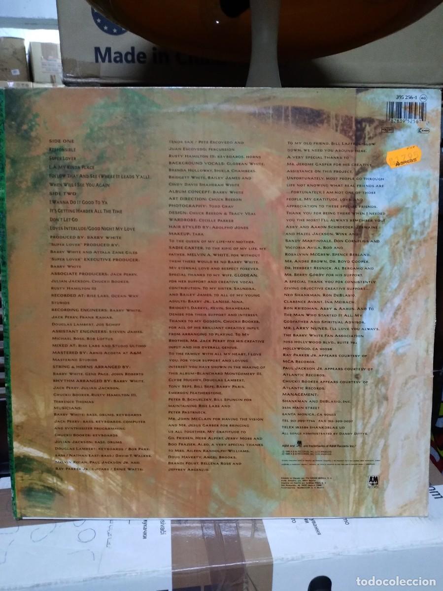 Discos de vinilo: BARRY WHITE-THE MAN IS BACK-LP VINILO- - Foto 2