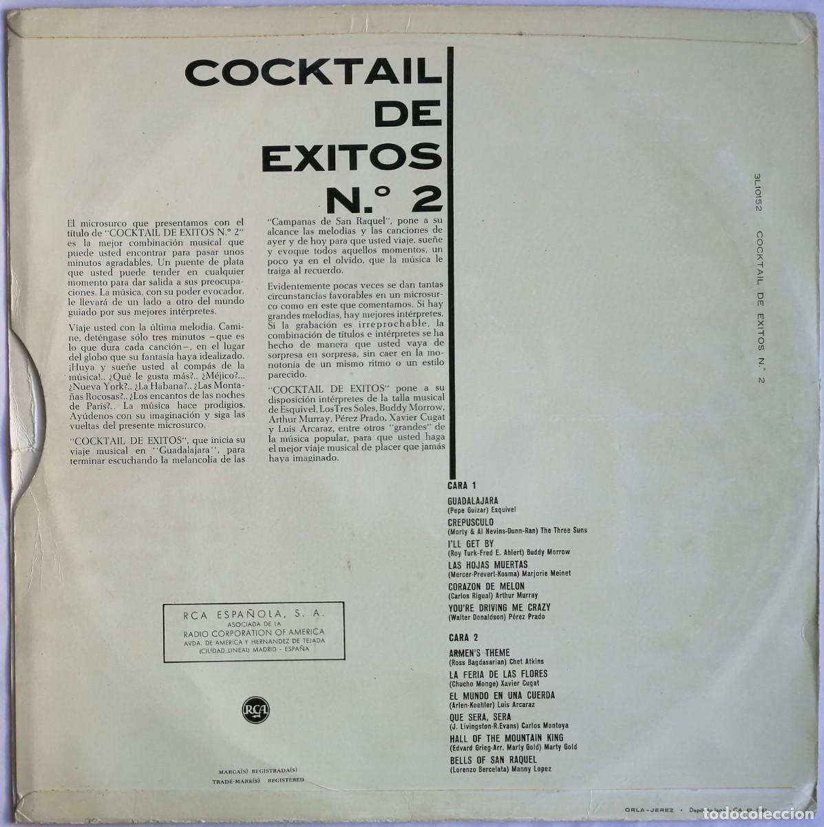 Discos de vinilo: Cocktail De &Eacute;xitos N&ordm; 2, RCA &lrm;&ndash; 3L10152 - Foto 2