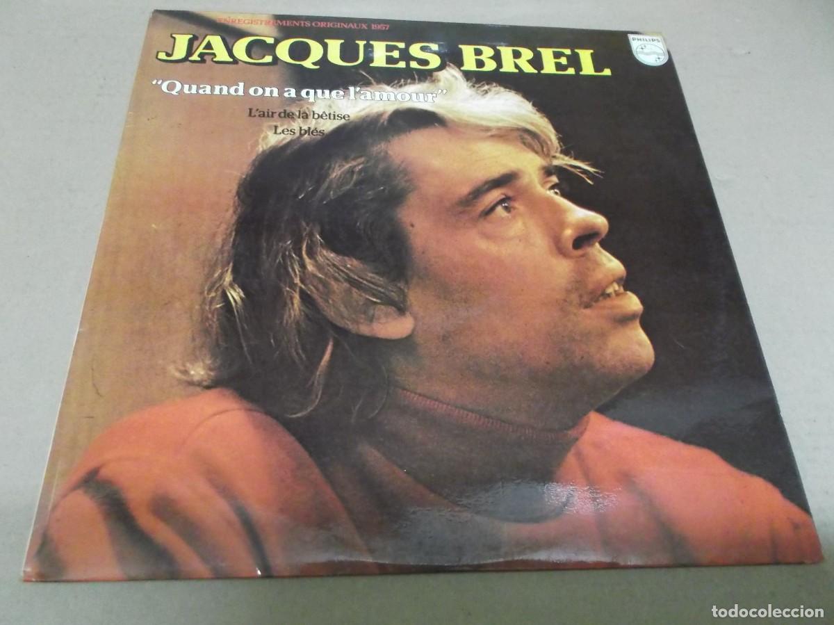 Discos de vinilo: JACQUES BREL (LP) QUAND ON A QUE LAMOUR A&Ntilde;O 1979 - Foto 1