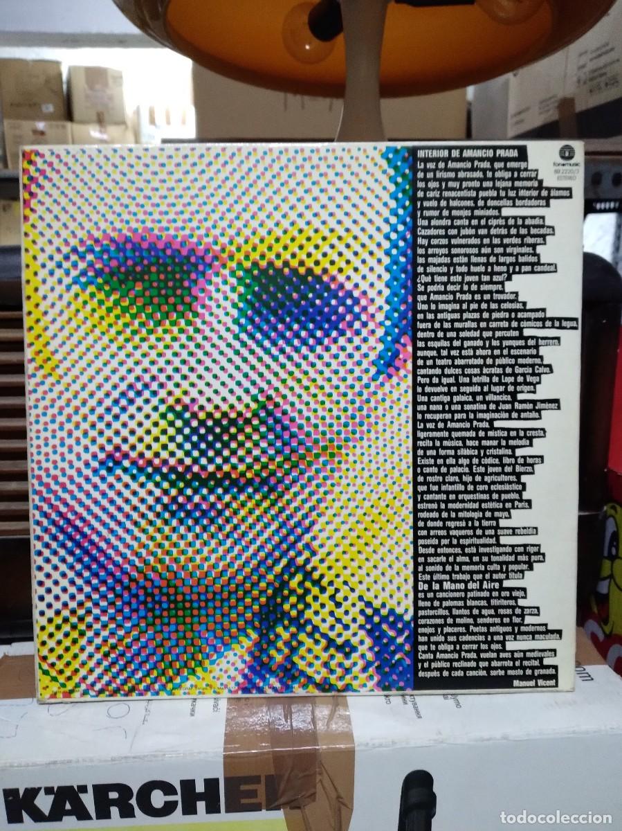 Discos de vinilo: AMANCIO PRADA DE LA MANO DEL AIRE-LP VINILO- - Foto 2