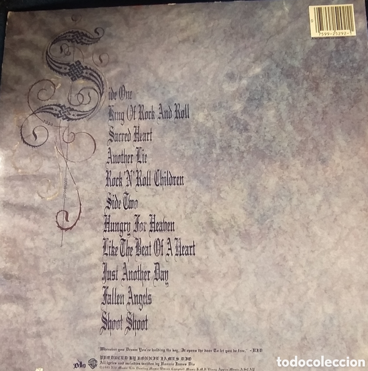Discos de vinilo: Dio sacred heart - Foto 2