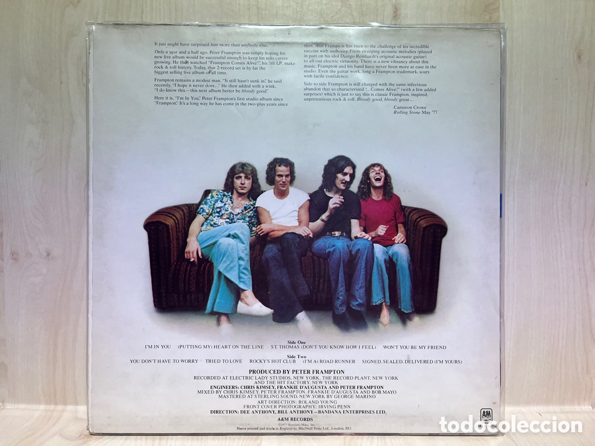 Discos de vinilo: Peter Frampton - Im In You (LP, Album) - Foto 2