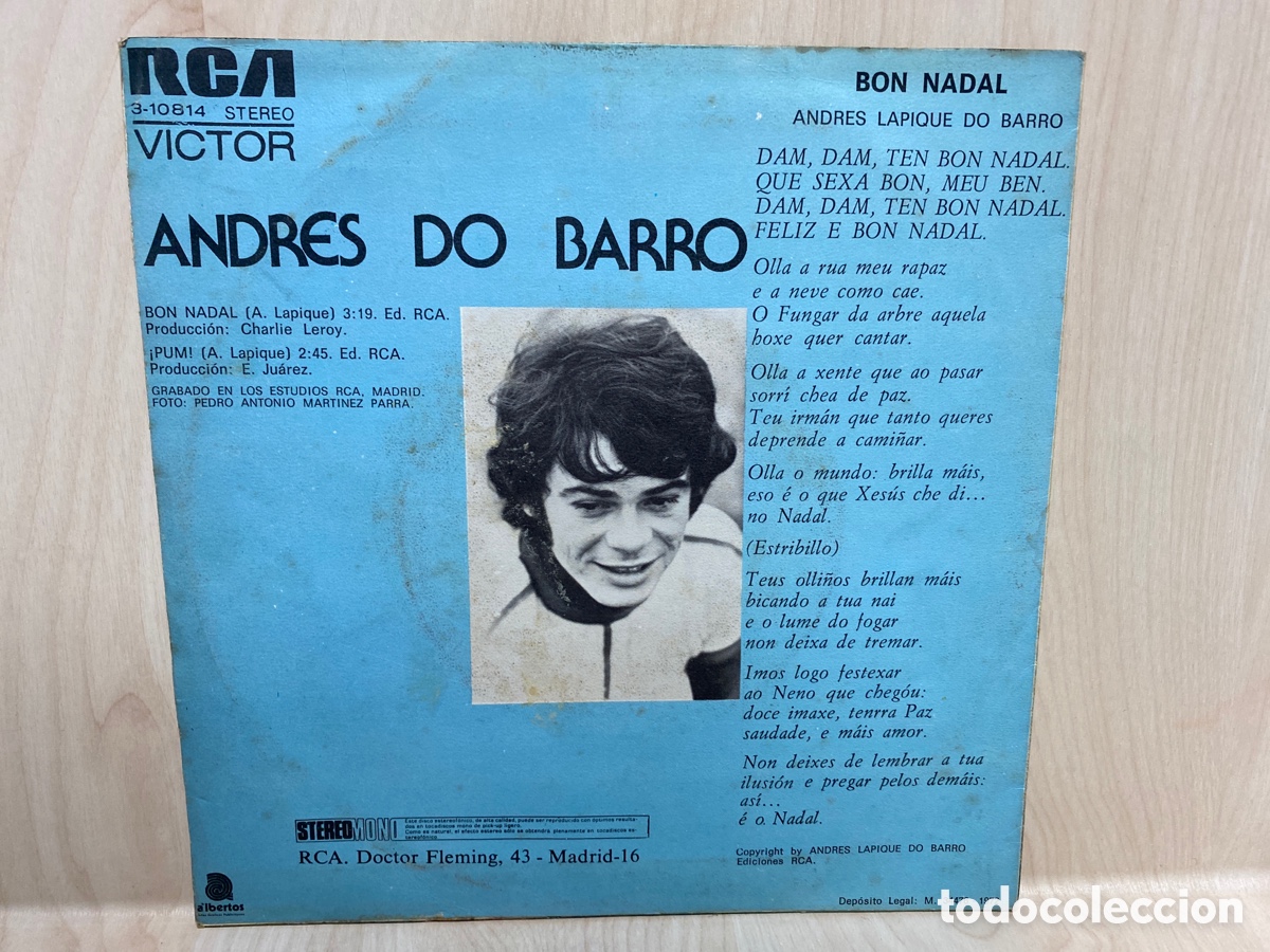Discos de vinilo: Andr&eacute;s Do Barro - Bon Nadal (7&rdquo;, Single) - Foto 2