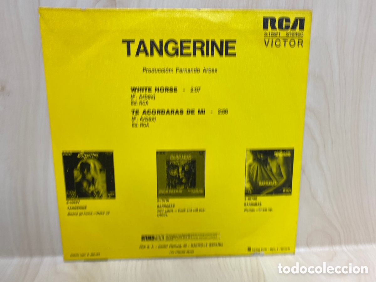 Discos de vinilo: Tangerine - White Horse (7&rdquo;, Single) - Foto 2