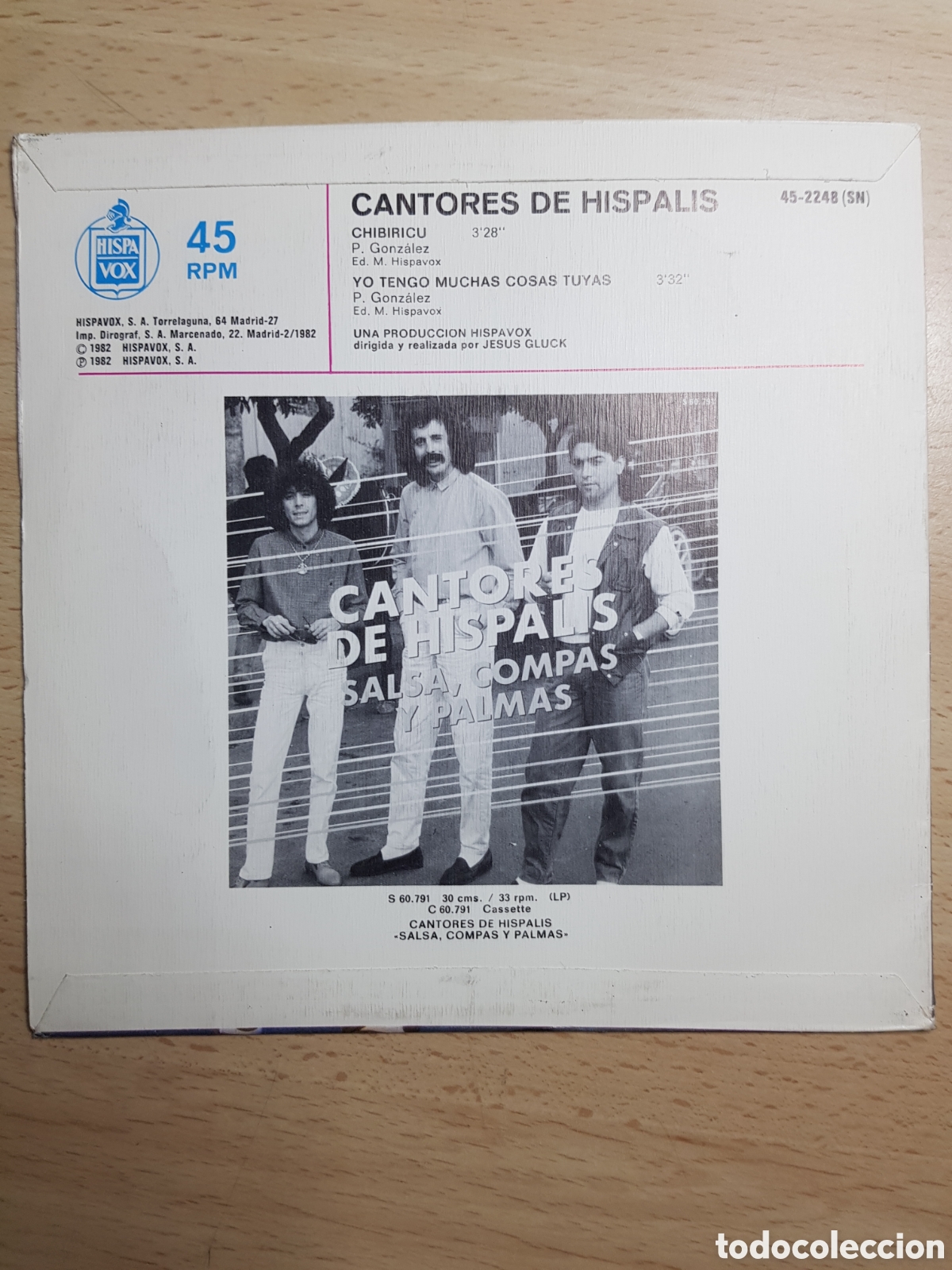 Discos de vinilo: Single 7&rdquo; Cantores de hispalis 1982 Chibiricu - Foto 2