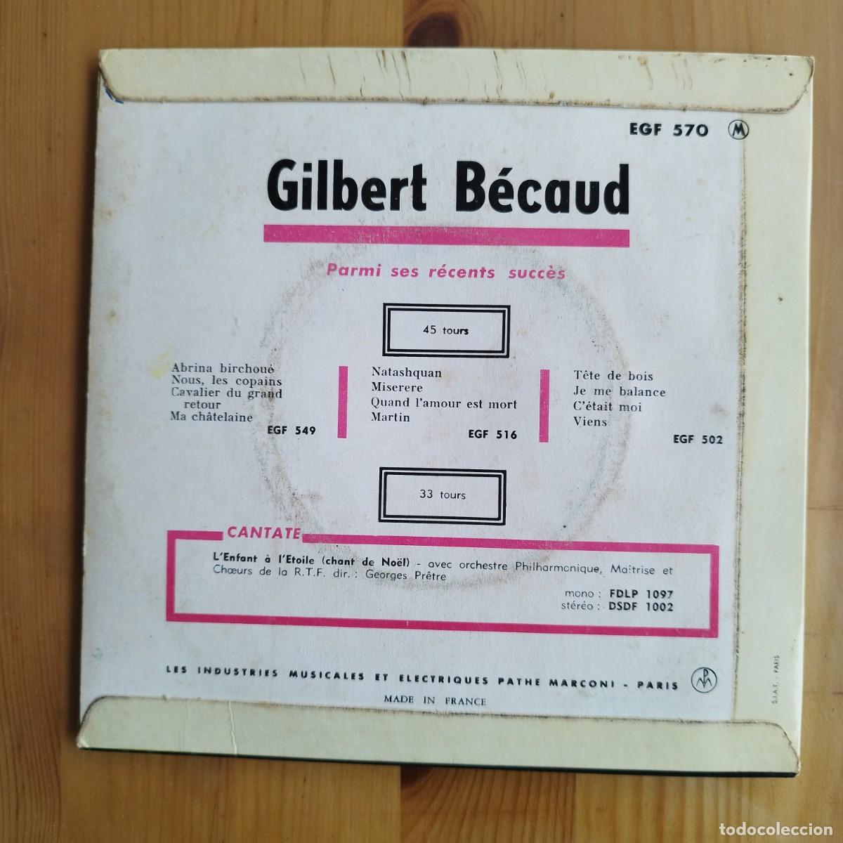 Discos de vinilo: VINILO GILBERT BECAUD ET MAINTENANT , LE CONDAMNE - Foto 2