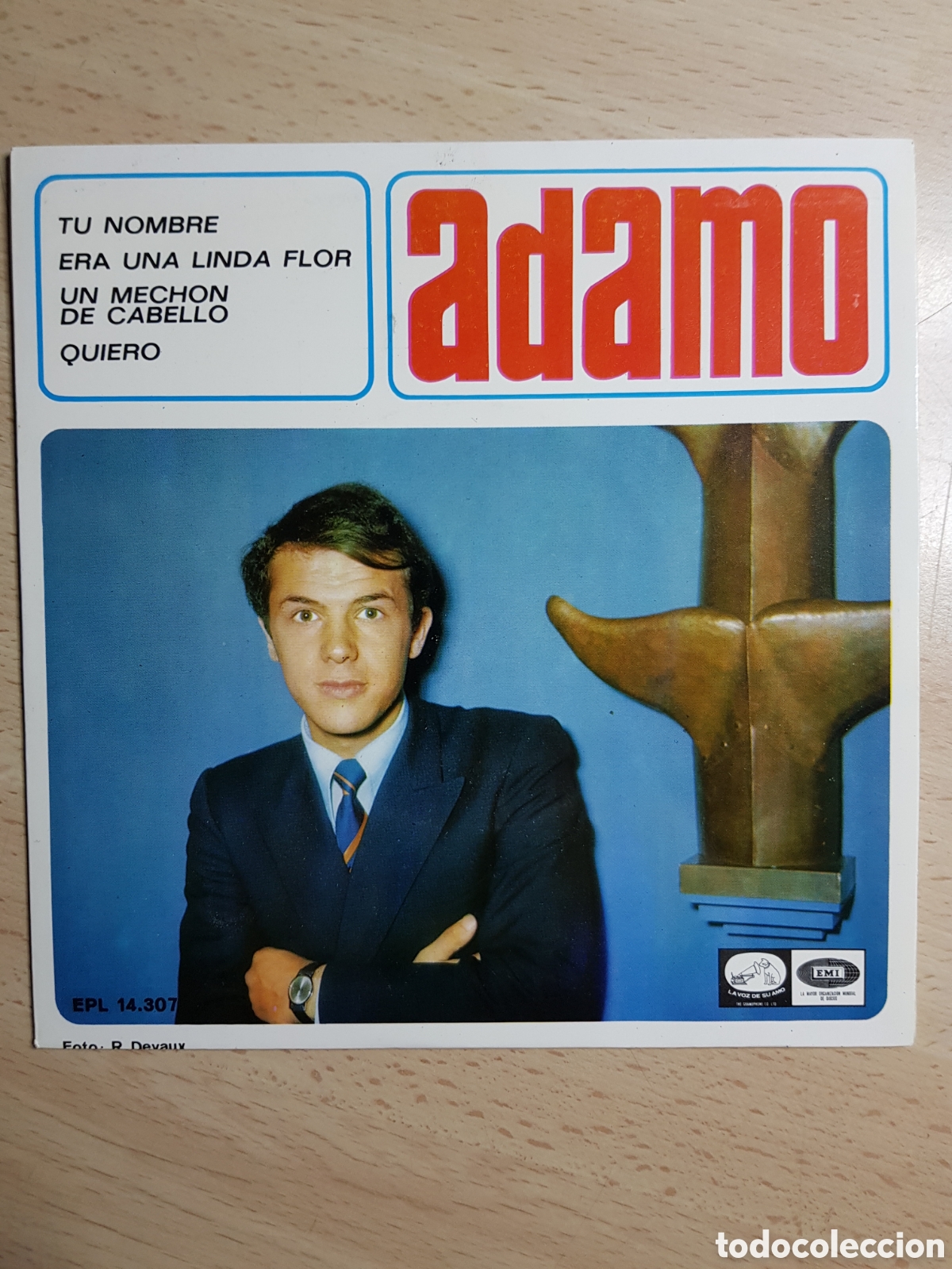 Discos de vinilo: EP 7&rdquo; Adamo 1966 Tu nombre + 3. - Foto 1