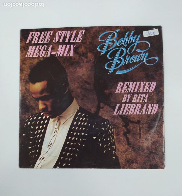 Discos de vinilo: FREE STYLE MEGA MIX. BOBBY BROWN. SINGLE. TDKDS27A - Foto 1