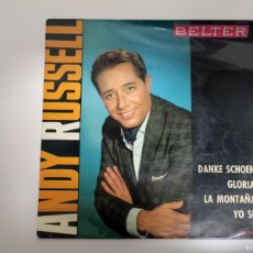 Discos de vinilo: ANDY RUSSELL - MUCHAS GRACIAS / YO SÉ / GLORIA / LA MONTAÑA - EP 1963. Lote 389114929