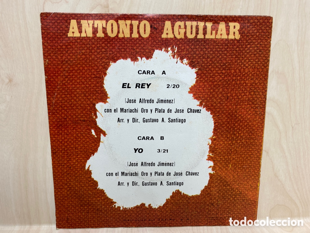 Discos de vinilo: Antonio Aguilar - El Rey (7&rdquo;, Single) - Foto 2