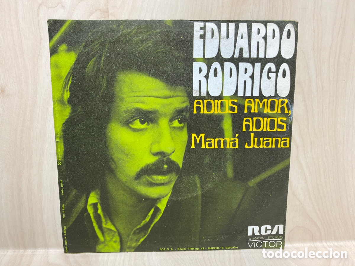 Discos de vinilo: Eduardo Rodrigo - Adios Amor, Adios (7&rdquo;, Single) - Foto 2