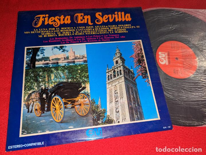 Vinyl records: BENJAMINES ANDALUCIA+PELAOS+TRIANEROS+RUMBEROS+MAIRENA+PALACIO++ Fiesta Sevilla LP 1972 Gramusic