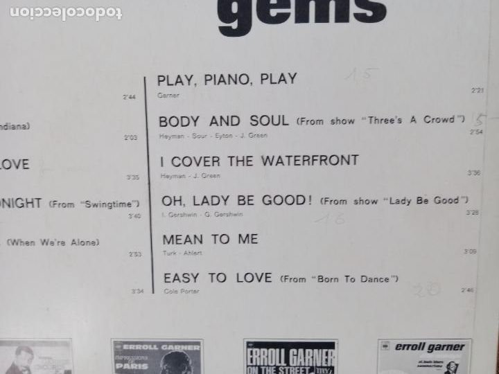 Discos de vinilo: Erroll Garner - gems - Foto 4