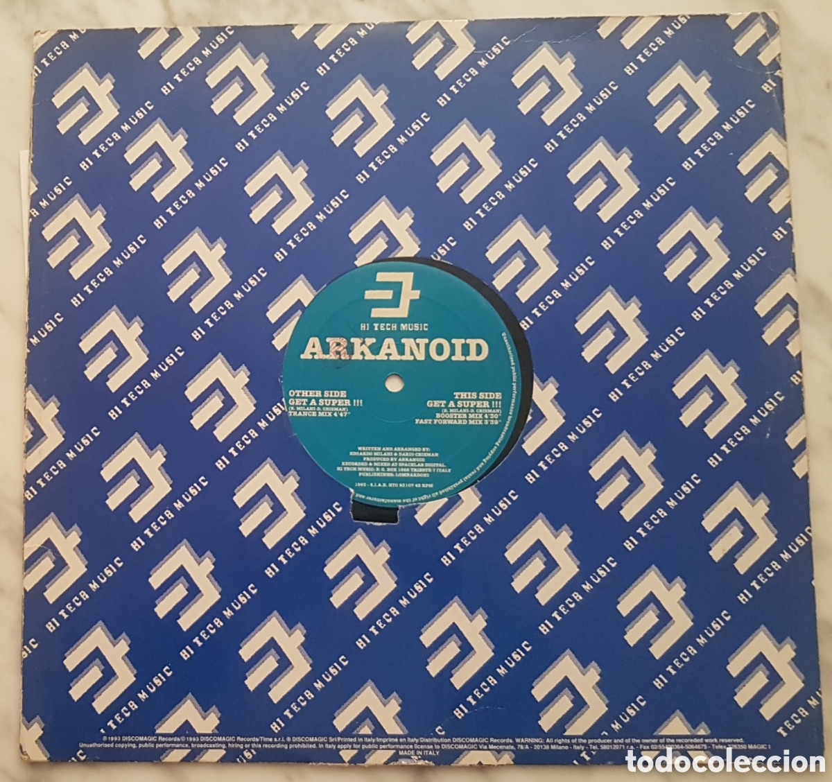 Discos de vinilo: ARKANOID GET A SUPER 12&rdquo; DISCO VINILO MAXI SINGLE . TECHNO TECNO TRANCE - Foto 1