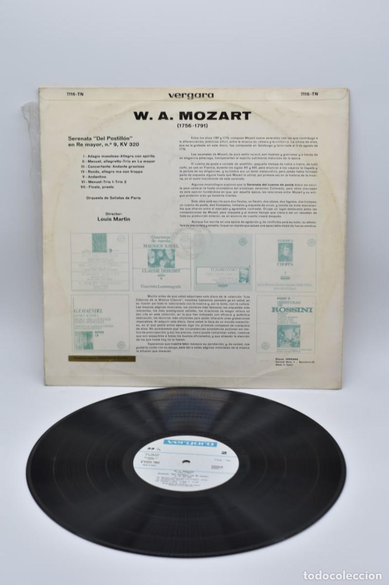 Discos de vinilo: W.A. Mozart Serenata &rdquo; Del postill&oacute;n&rdquo; / Vergara - Foto 2