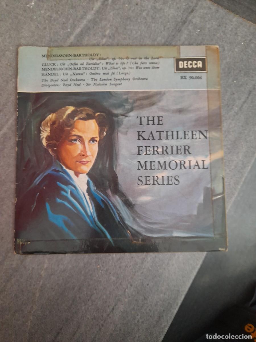 Discos de vinilo: Disco de m&uacute;sica vinilo The Kathleen ferrier memorial series