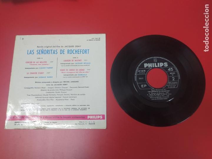 Discos de vinilo: SINGLE DISCO VINILO BSO LAS SE&Ntilde;ORITAS DE ROCHEFORT - Foto 2