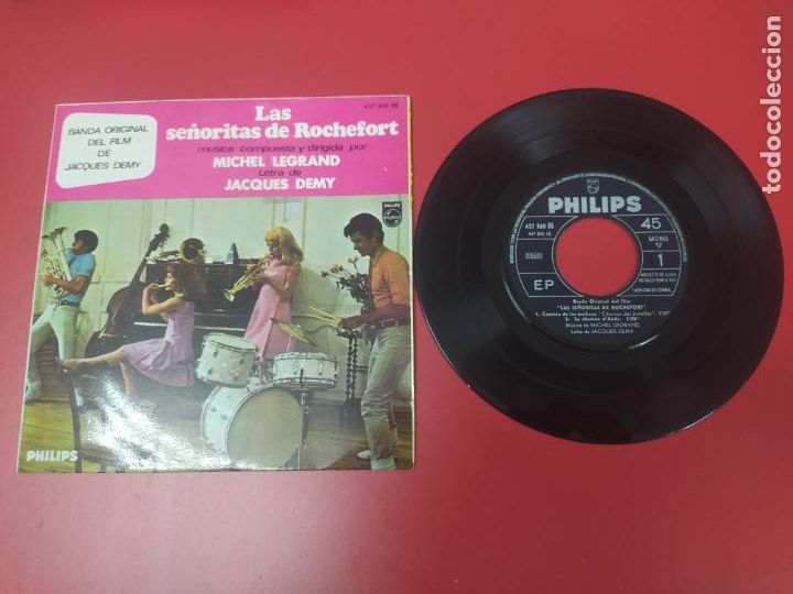 Discos de vinilo: SINGLE DISCO VINILO BSO LAS SE&Ntilde;ORITAS DE ROCHEFORT - Foto 1