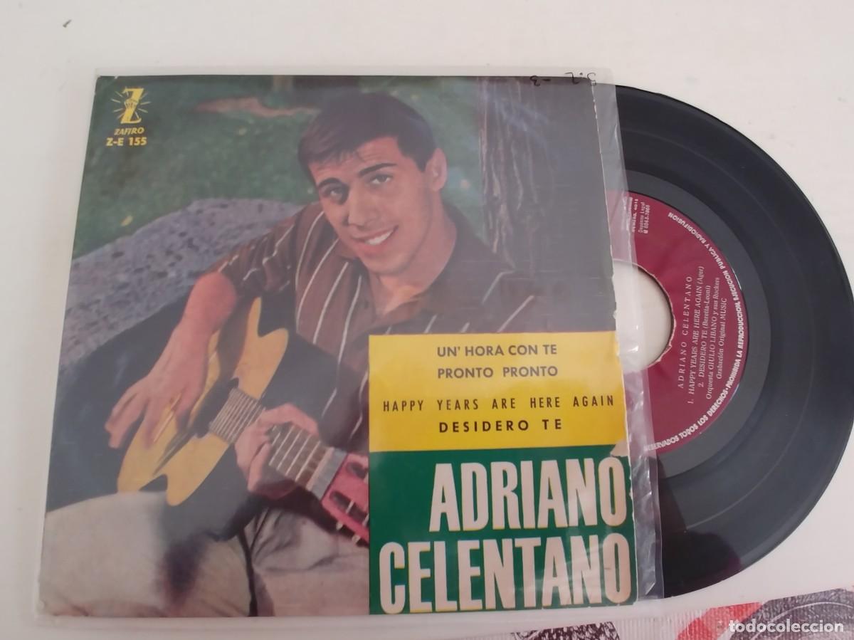 Discos de vinilo: ADRIANO CELENTANO-EP UN&uml;ORA CON TE +3 - Foto 1