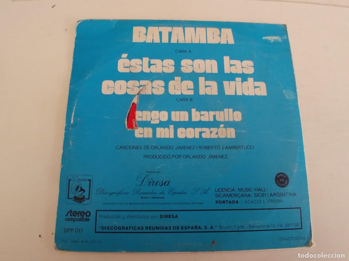 Discos de vinilo: BATAMBA-SINGLE ESTAS SON LAS COSAS DE LA VIDA - Foto 2