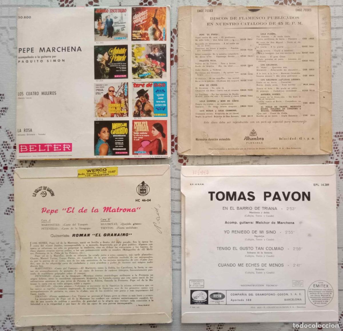 Discos de vinilo: FLAMENCO - 45 DISCOS SENCILLOS SINGLES Y EPs - Foto 8