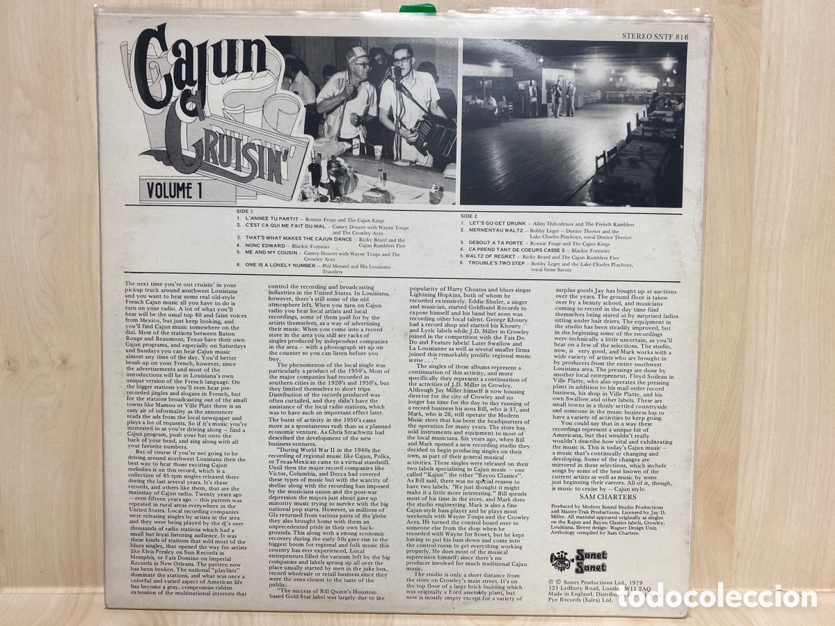 Discos de vinilo: Various - Cajun Cruisin Volume 1 (LP, Comp) - Foto 2