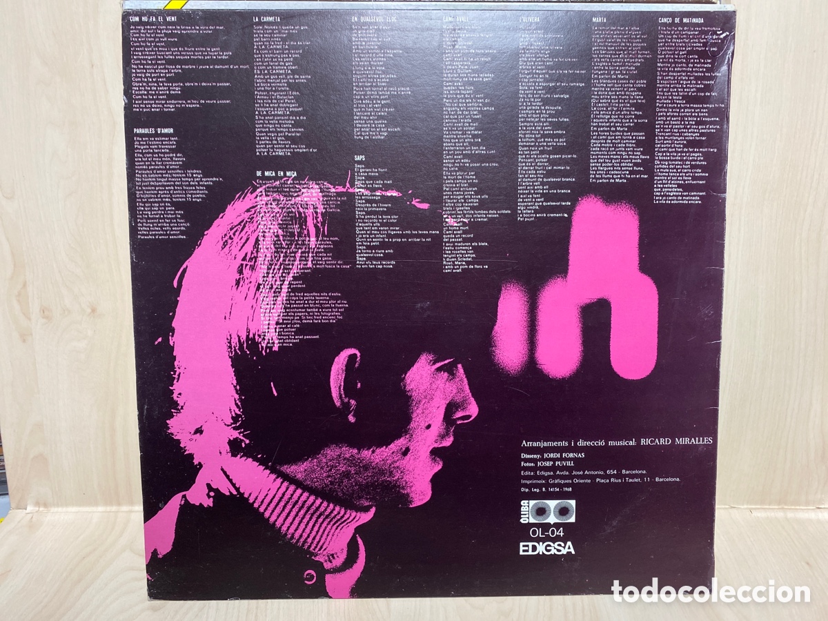 Discos de vinilo: Joan Manuel Serrat - Com Ho Fa El Vent (LP, Album) - Foto 2