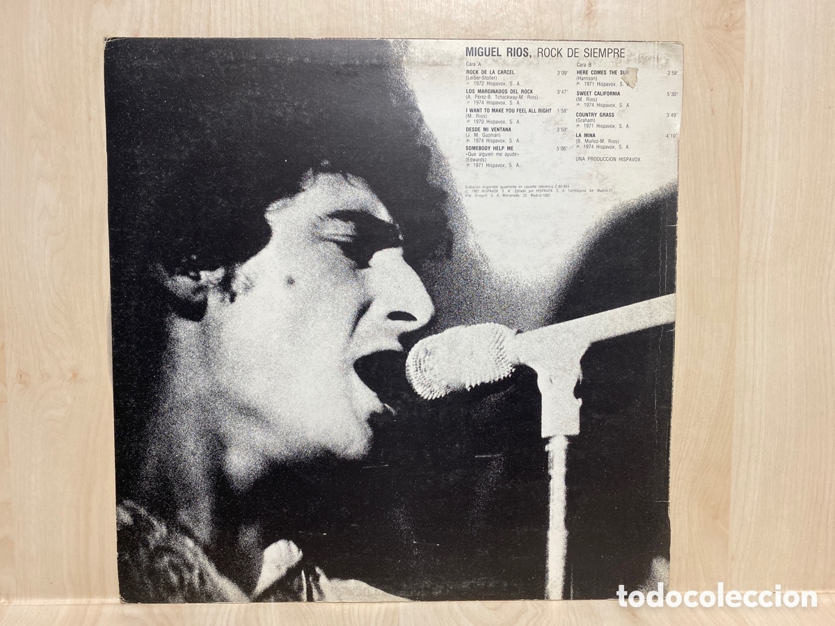 Discos de vinilo: Miguel R&iacute;os - Rock De Siempre (LP, Comp) - Foto 2