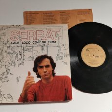 Discos de vinilo: JOAN MANUEL SERRAT CADA LOCO CON SU TEMA LP VINILO CON ENCARTE AÑO 1983 CONTIENE 9 TEMAS
