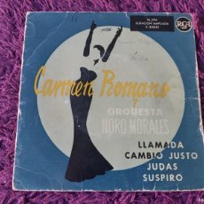 Discos de vinilo: CARMEN ROMANO Y ORQUESTA NORO MORALES – LLAMADA, VINYL 7” EP 1958 SPAIN 3-20061. Lote 389901294