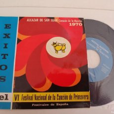 Discos de vinilo: EXITOS DEL VI FESTIVAL NACIONAL DE LA CANCION DE PRIMAVERA-EP ALCAZAR DE SAN JUAN. Lote 389921019